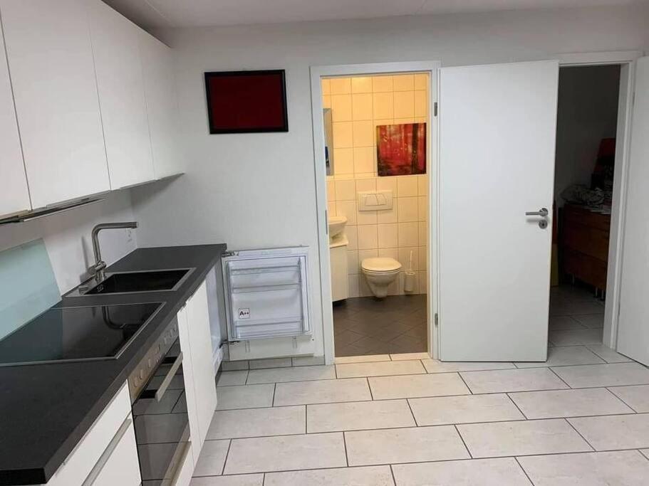 Basel - 5 Mins Away - Modern Basement Studio With Kitchen 35M2 In Муттенц Экстерьер фото