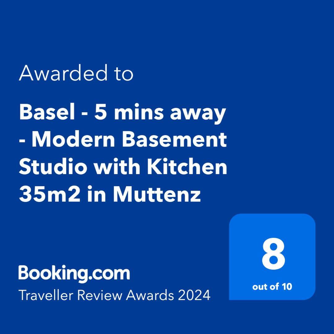 Basel - 5 Mins Away - Modern Basement Studio With Kitchen 35M2 In Муттенц Экстерьер фото
