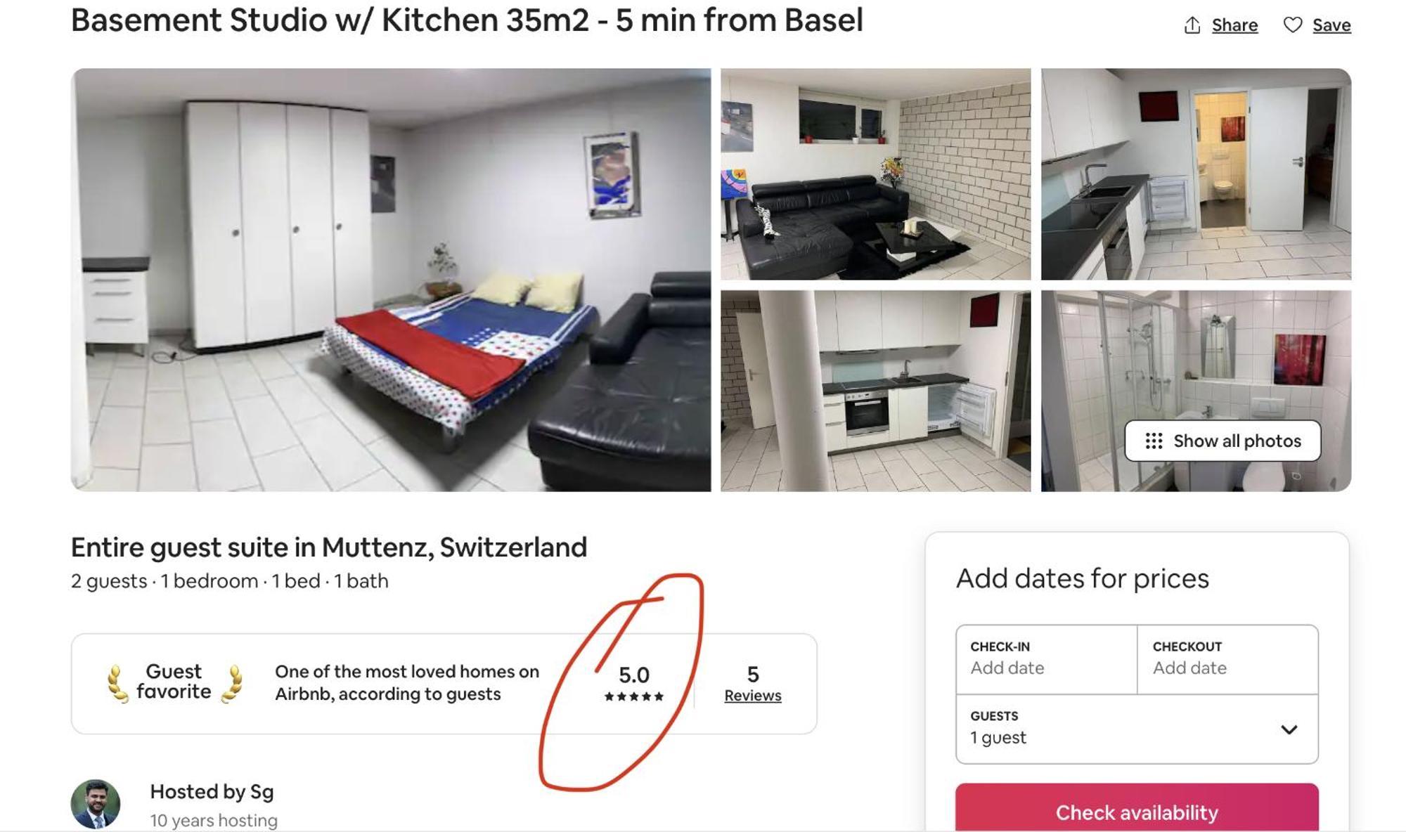 Basel - 5 Mins Away - Modern Basement Studio With Kitchen 35M2 In Муттенц Экстерьер фото
